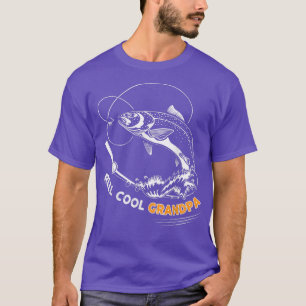 Mens Reel Cool Grandpa t Salmon fishing Father's T-Shirt