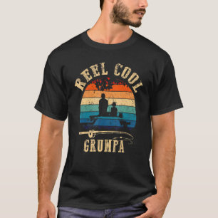 Mens Reel Cool Grumpa Fisherman Father's Day Fishi T-Shirt
