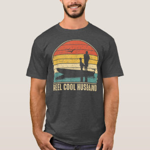 Mens Reel Cool Husband FishingFunny Fish Vintage T-Shirt