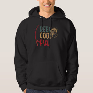 Mens Reel Cool Pa Fisherman Daddy Fishing Fathers Hoodie