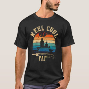 Mens Reel Cool Pap Fisherman Father's Day Fishing T-Shirt