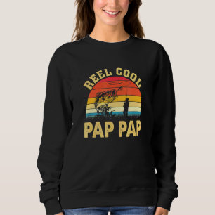 Mens Reel Cool Pap Pap Fishing Fathers Day Fisherm Sweatshirt