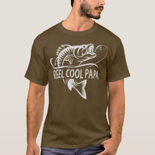 Mens Reel Cool Papa Fishing Dad Gifts Father's Day T-Shirt