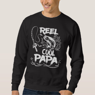 Mens Reel Cool Papa Fishing Tee Fun Father's Day F