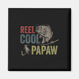 Mens Reel Cool Papaw Fishing Father's Day Gift Magnet