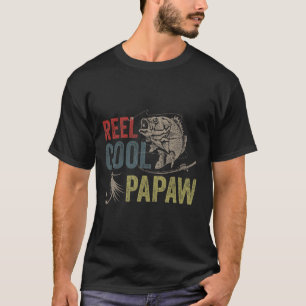 Mens Reel Cool Papaw Fishing Father's Day Gift T-Shirt