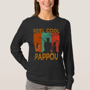 Mens Reel Cool Pappou Fishing Daddy Vintage Grandp T-Shirt