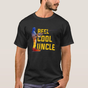 Mens Reel Cool Poppa Fishing Father Grandther Vint T-Shirt