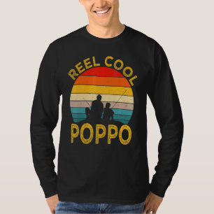 Mens Reel Cool Poppo Fishing Daddy Vintage Grandpa T-Shirt