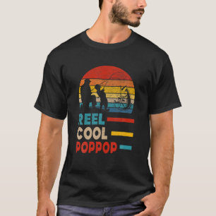Mens Reel Cool Poppop Fisherman Daddy Father Day G T-Shirt