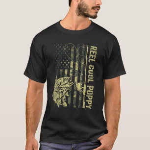 Mens Reel Cool Poppy Camouflage American Flag Fath T-Shirt