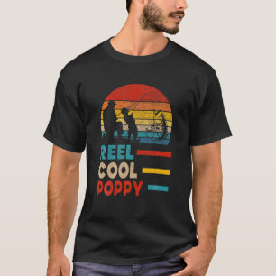 Mens Reel Cool Poppy Fisherman Daddy Father Day Gi T-Shirt