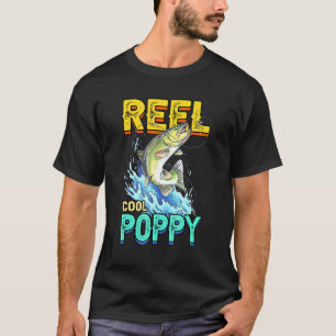 Mens Reel Cool Poppy Fisherman Fishing Family Love T-Shirt