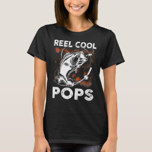 Mens Reel Cool Pops Fishing Birthday Father's Day T-Shirt