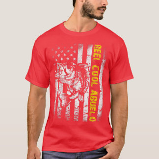 Mens Reel Cool Pops FishingFunny Fish Vintage 937  T-Shirt