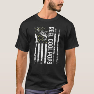 Mens Reel Cool Pops For Daddy Fisherman B Day Fath T-Shirt