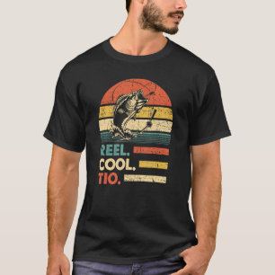 Mens Reel Cool Tio Fishing Fish Vintage T-Shirt