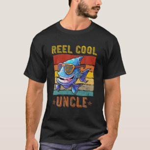 Mens Reel Cool Uncle Fisherman Funny Uncle Father T-Shirt