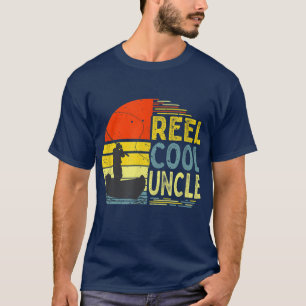 Mens Reel Cool Uncle Fishing Daddy Fathers Day Dad T-Shirt
