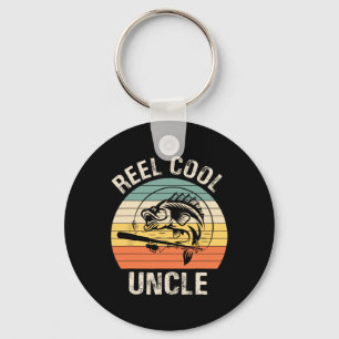 Mens Reel Cool Uncle Fishing Funny Gift For Men Key Ring
