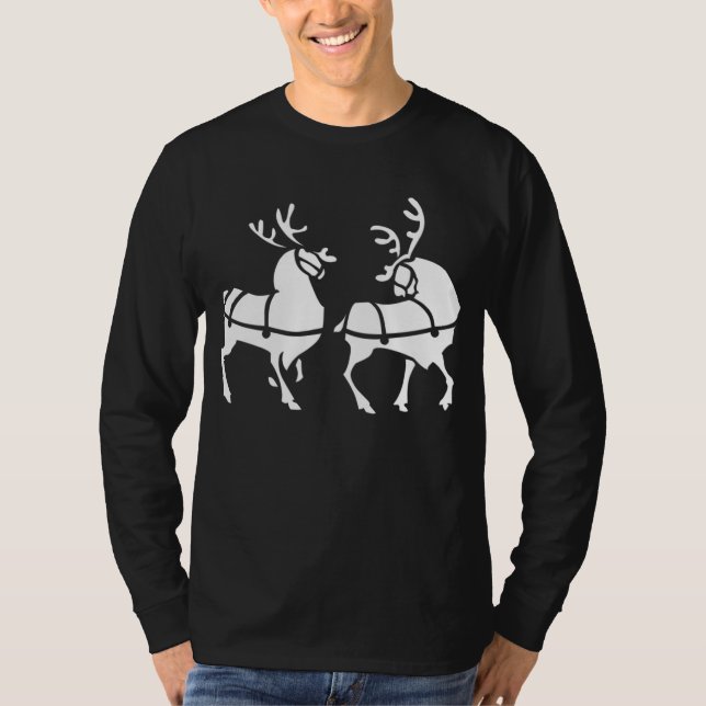 Men's Reindeer Shirt Festive Christmas Shirt (Front)