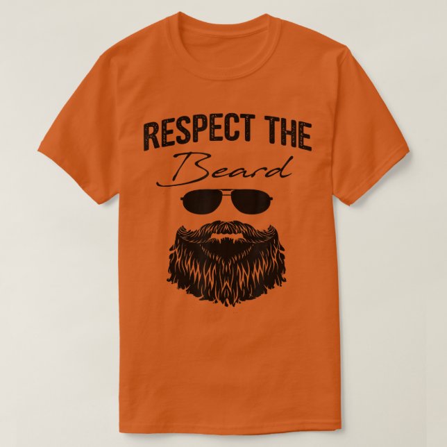 Mens Respect The Beard  T-Shirt (Design Front)