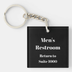 Men's Restroom Return To Suite Template Key Ring