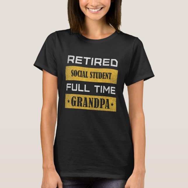 Mens Retired Animal Trainer Full Time Grandpa T-Shirt (Front)