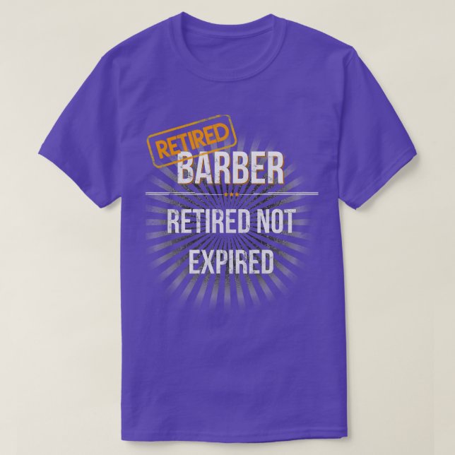 Mens Retired Barber Retirement Gift for Barbers T-Shirt (Design Front)