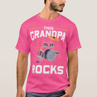 Mens Retired Grandpa Musician Drum Set Drummer Ret T-Shirt