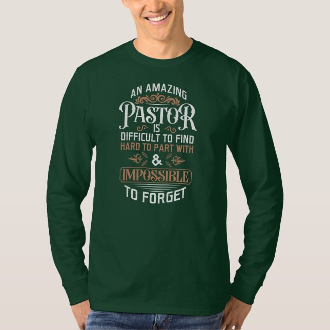 Mens Retired Pastor Minister Preacher Pastoral T-Shirt (Front)