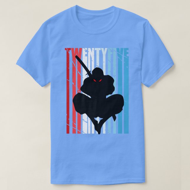 Mens Retro 25th Birthday for Ninja Men Samurai Wea T-Shirt (Design Front)