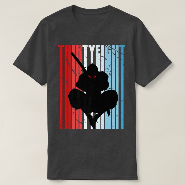 Mens Retro 38th Birthday for Ninja Men Samurai Wea T-Shirt (Design Front)