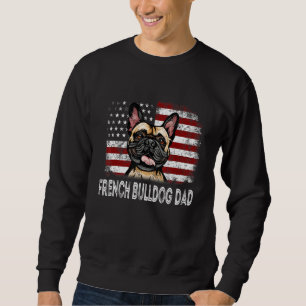 Mens Retro 4th Of July French Bulldog Vintage Amer Sweatshirt