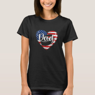 Mens Retro 4th Of July Patriotic Hockey Dad Usa Fl T-Shirt