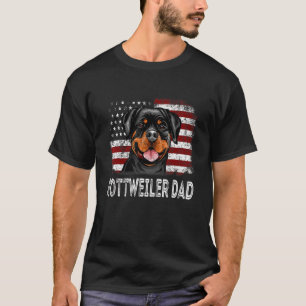 Mens Retro 4th Of July Rottweiler Vintage American T-Shirt