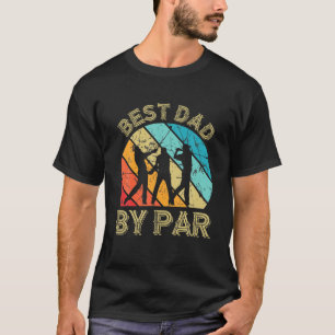 Mens Retro 70S Best Dad By Par Golfing - Father's T-Shirt