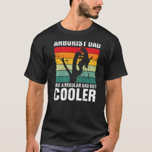 Mens Retro Arborist Dad Lumberjack Tree Cutter Log T-Shirt