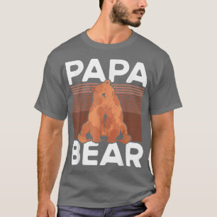 Mens Retro Bear Family Animal Daddy Dad Papa Bear1 T-Shirt