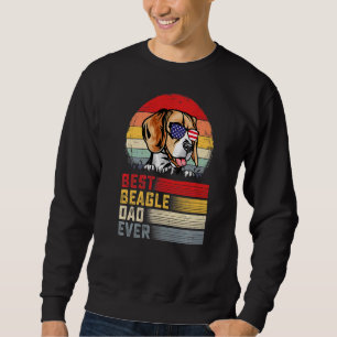 Mens Retro Best Beagle Dad Ever Father's Day Sweatshirt