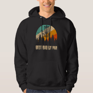Mens Retro Best Dad Sunset Vintage Frisbee Golf Hoodie