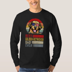 Mens Retro Best Golden Retriever Dad Ever Father's T-Shirt