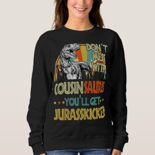 Mens Retro Cousinsaurus Dinosaur Rex Vintage Fathe Sweatshirt