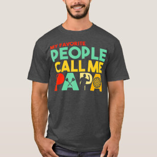Mens Retro Dart Master Dad Dart Master Papa T-Shirt
