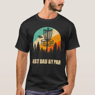 Mens Retro Disc Golf Best Dad Sunset Vintage Frisb T-Shirt