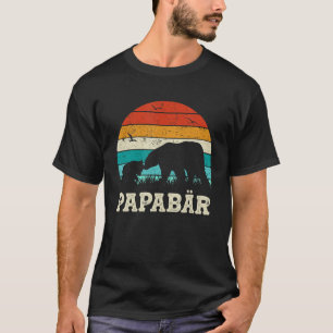 Mens Retro Father Baby Son Daughter Bear Dad Fathe T-Shirt