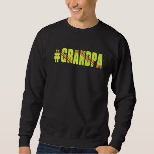 Mens Retro Fathers Day Men Softball Grandpa Softba Sweatshirt