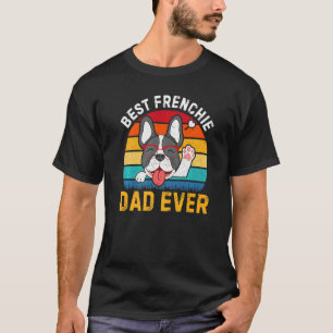 Mens Retro Frenchie Dad  French Bulldog Dog Father T-Shirt