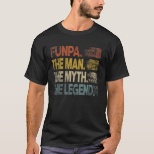 Mens Retro Funpa Man Myth Legend Vintage Father's T-Shirt