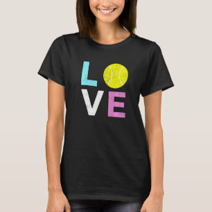 Mens Retro I Love Tennis T-Shirt